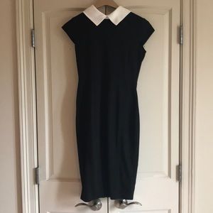 Black dress with white collar